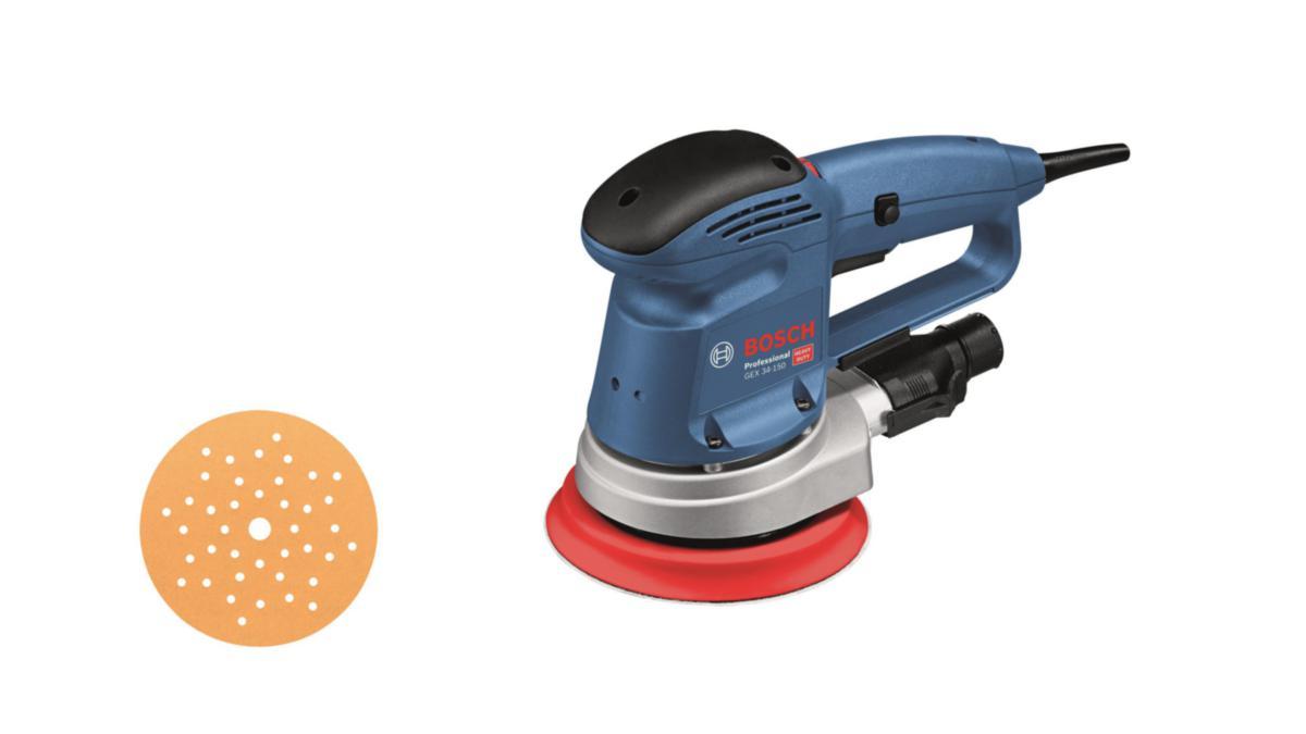 Excenterslipmaskin Bosch GEX 34-150 - EXCENTERSLIP BOSCH GEX 34-150 150 MM 2.1 KG 230 V 12000 V/M