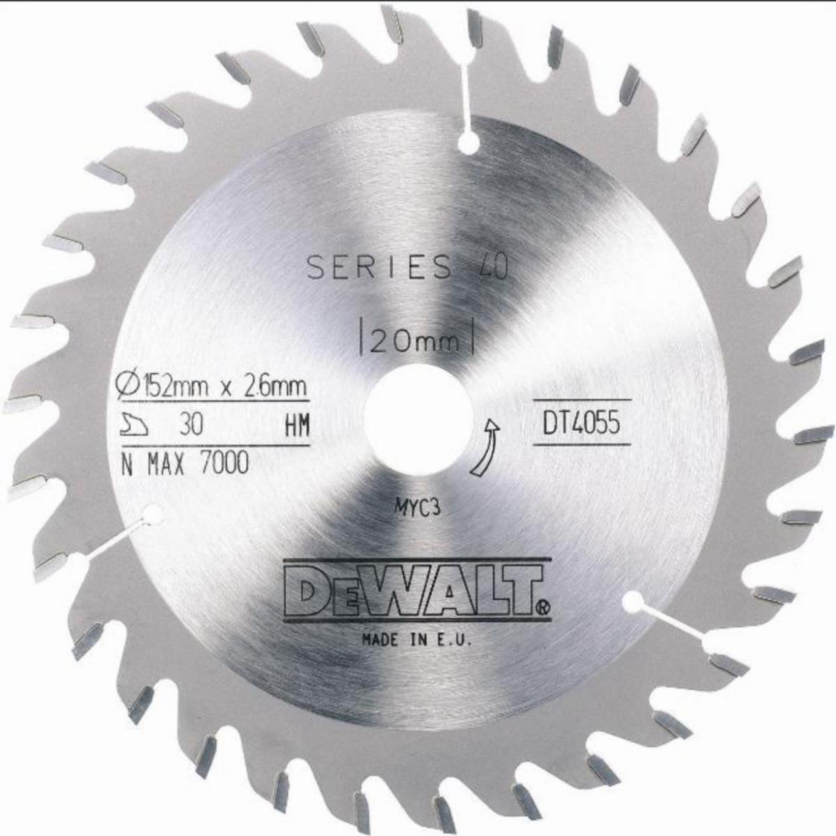 Cirkelsågklinga DEWALT serie 40 HM - CIRKELSÅGSKL. XT DEWALT DT4087 165X20X48T TCG-5G.FIN