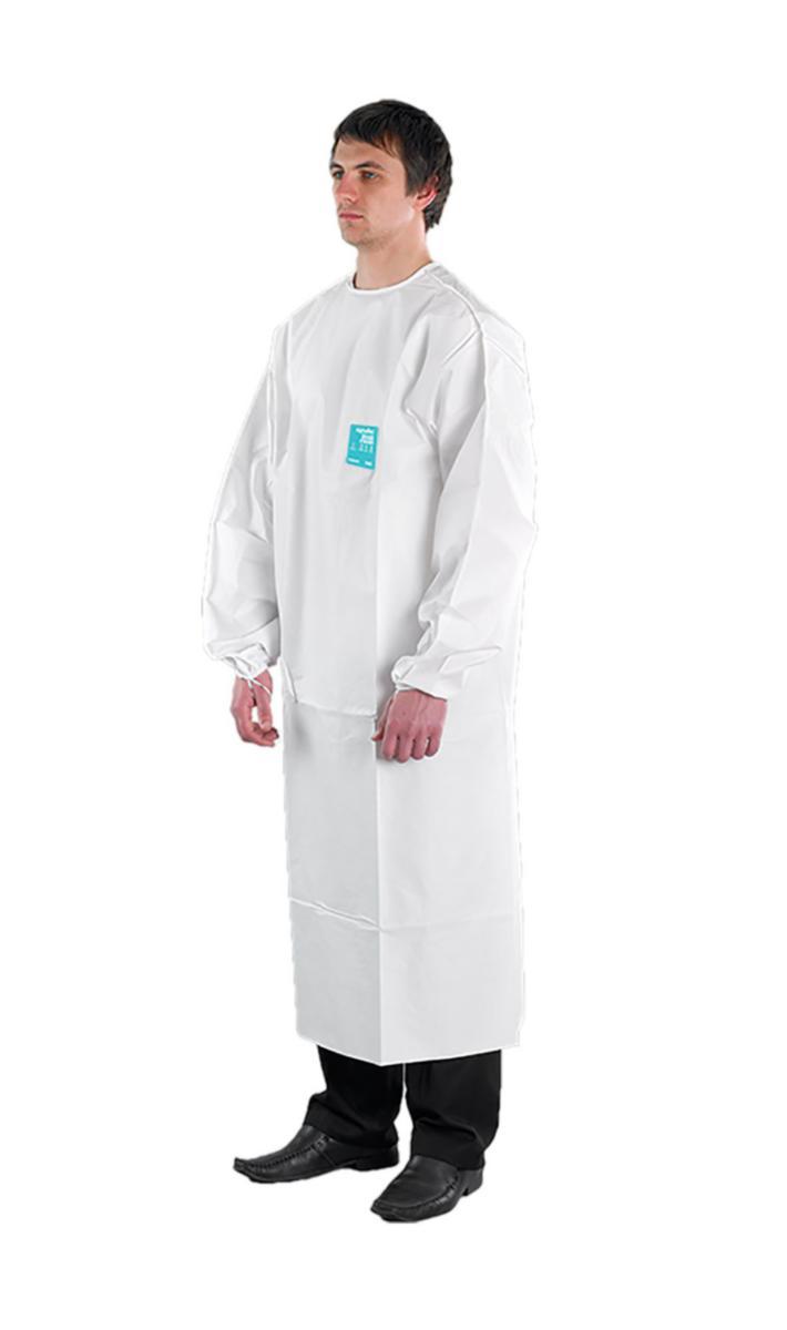 Förkläde AlphaTec® 2000 Mod 214 - FÖRKLÄDE ALPHATEC 2000-214 VIT MED ÄRM STL M