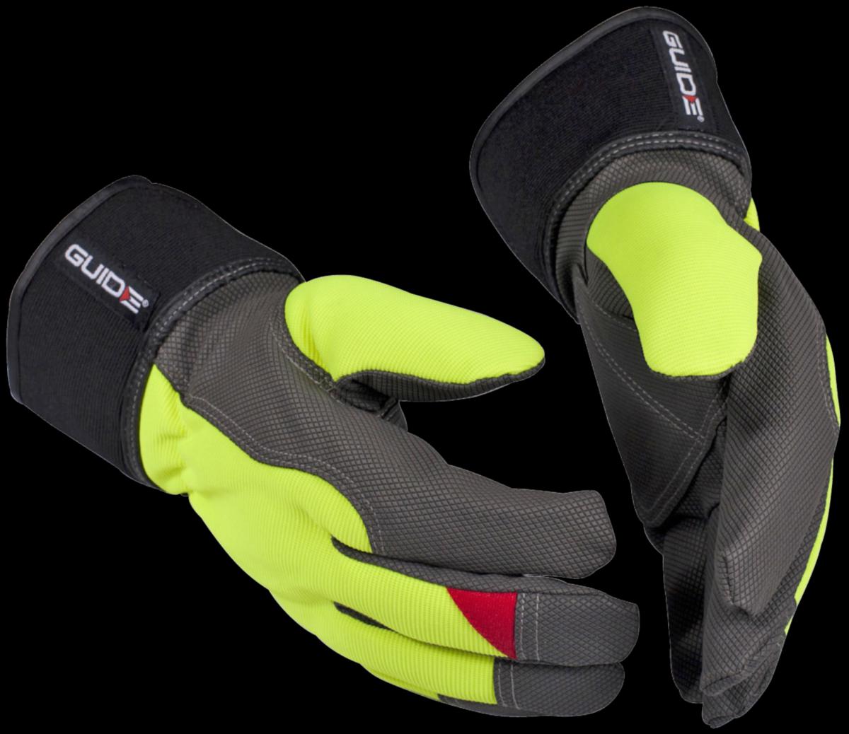 Vinterhandske Guide 5148W - HANDSKE GUIDE 5148W SYNTET HI-VIZ FODRAD KRAGE STL 9