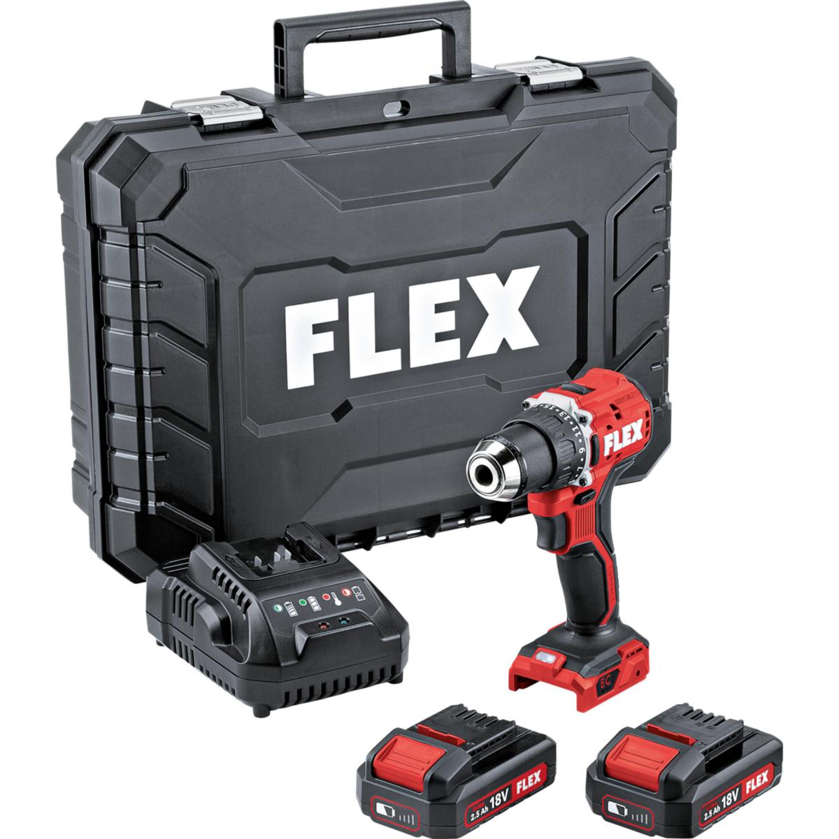 Skruvdragare Flex DD2G 18.0-LD Set - SKRUVDRAGARE FLEX DD2G 18.0-LD 18V 2X2.5AH & LADDARE + PLASTV