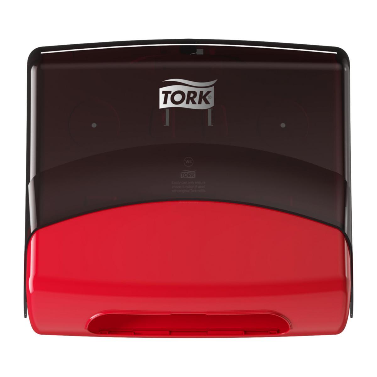 Dispenser Tork Top-Pack W4 - DISPENSER TORK VIKTA DUKAR F VÄGGMONT RÖD/SVART 654008
