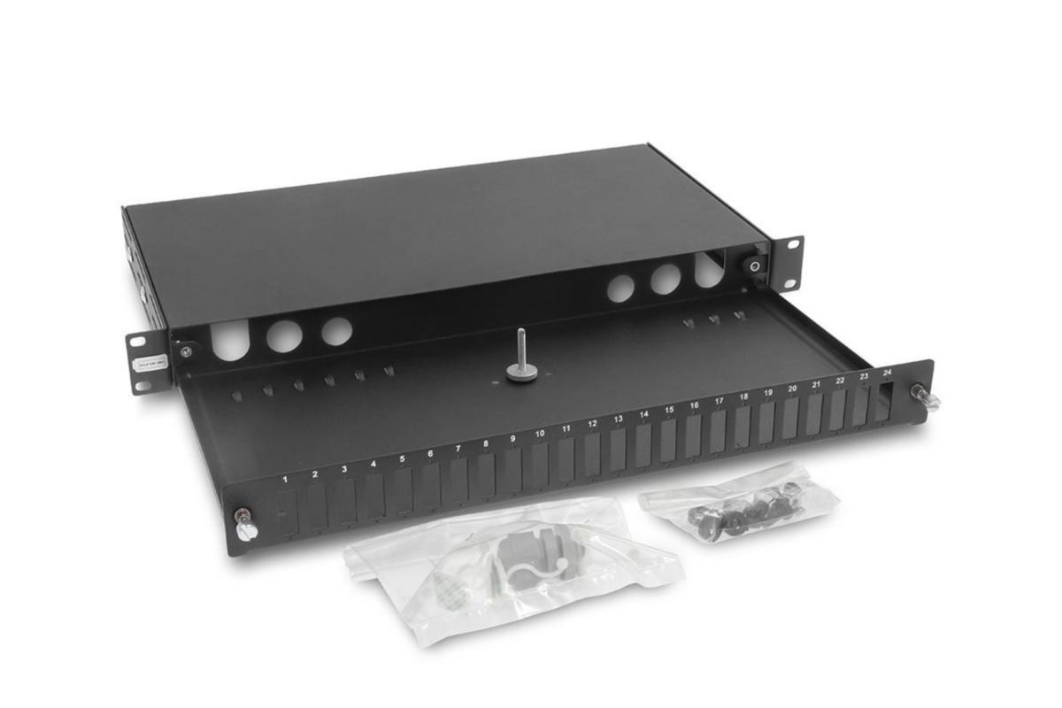 Fiberpanel ODF - FIBERPANEL 19"24XSCD 1HE 47G-00-SCD-24BL EUROLAN