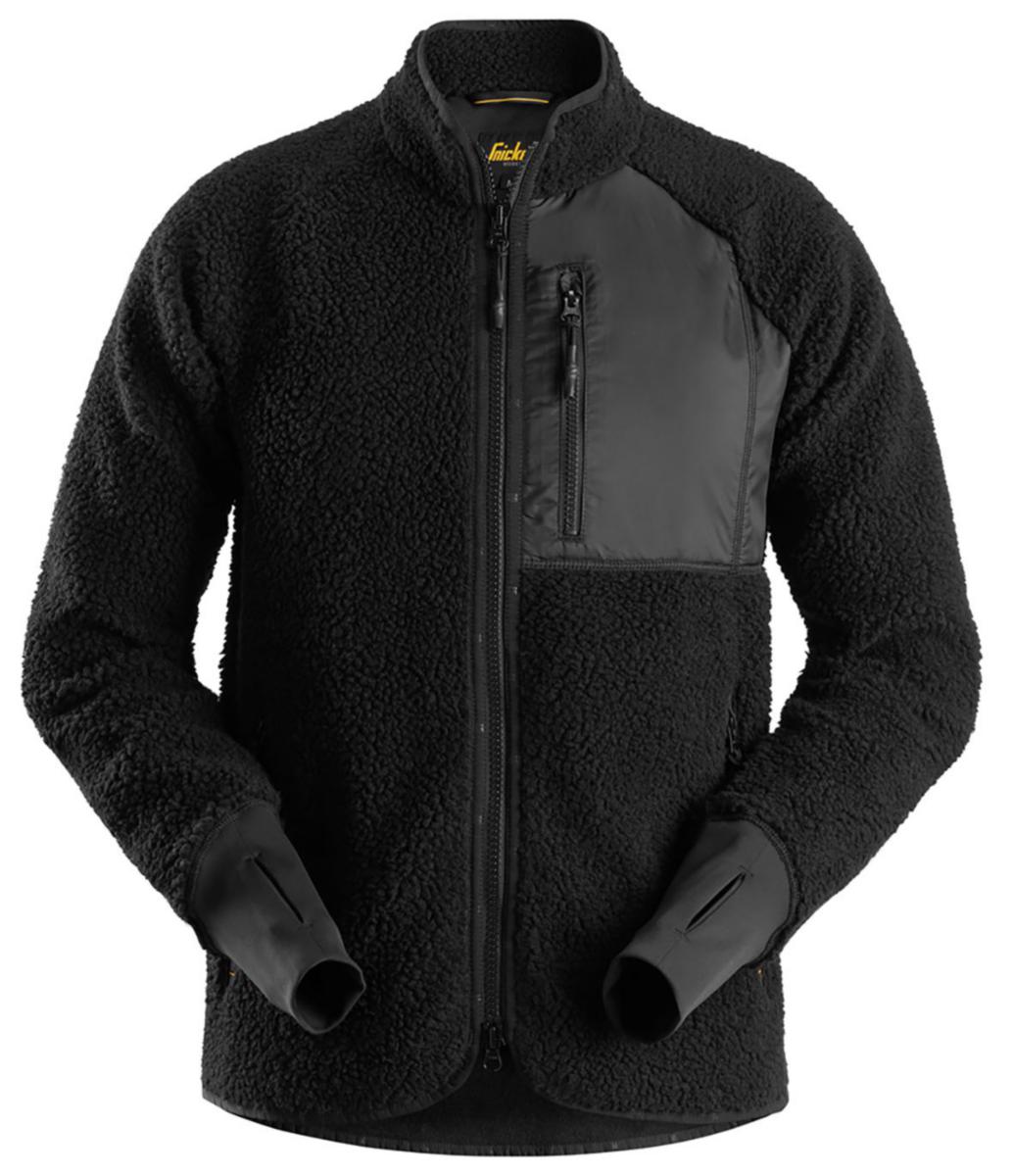 Fleecejacka Snickers 8021 - PÄLSFIBERJACKA SNICKERS 8021 SVART AW STL M