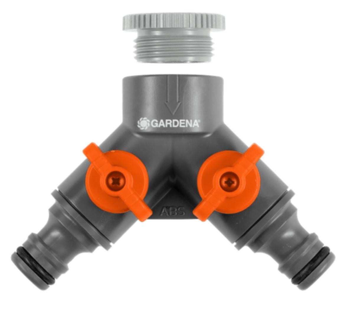 Tvåvägskran Gardena - TVÅVÄGSKRAN GARDENA 936 INKL ADAPTER 1/2-3/4"
