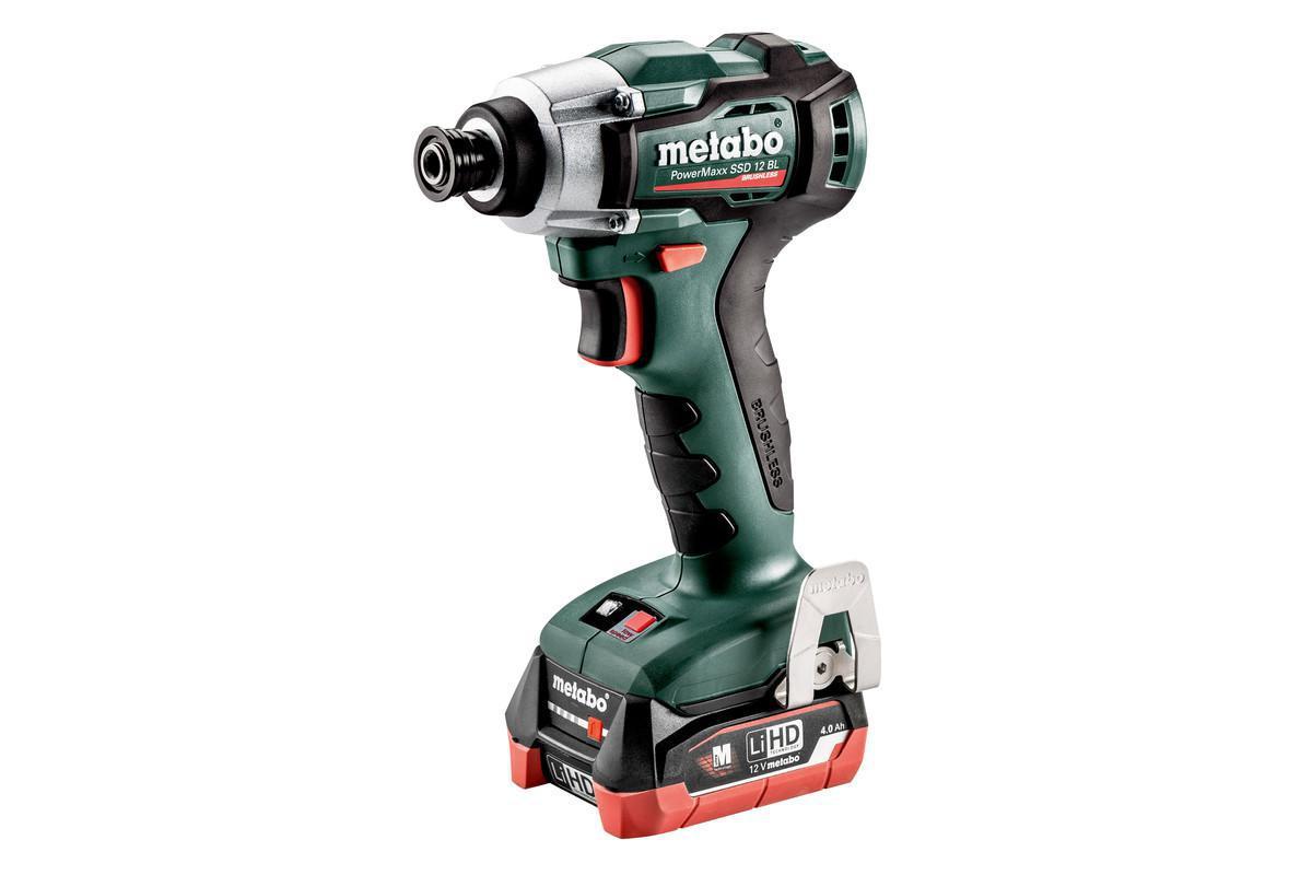 Slagskruvdragare Metabo POWERMAXX SSD 12 BL 2x4.0 Ah - SLAGSKRUVDRAGARE METABO SSD12 BL 12V 2X4AH-LIHD 140NM M-BOX