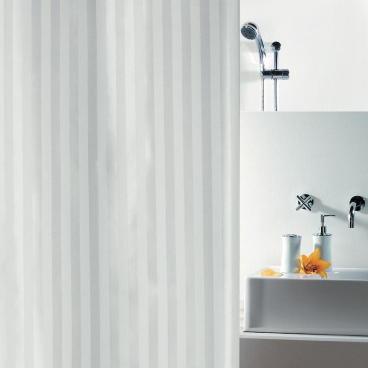 Duschdraperi textil, Magi, Spirella - DUSCHDRAPERI VIT 180X200 CM MAGI TEXTIL