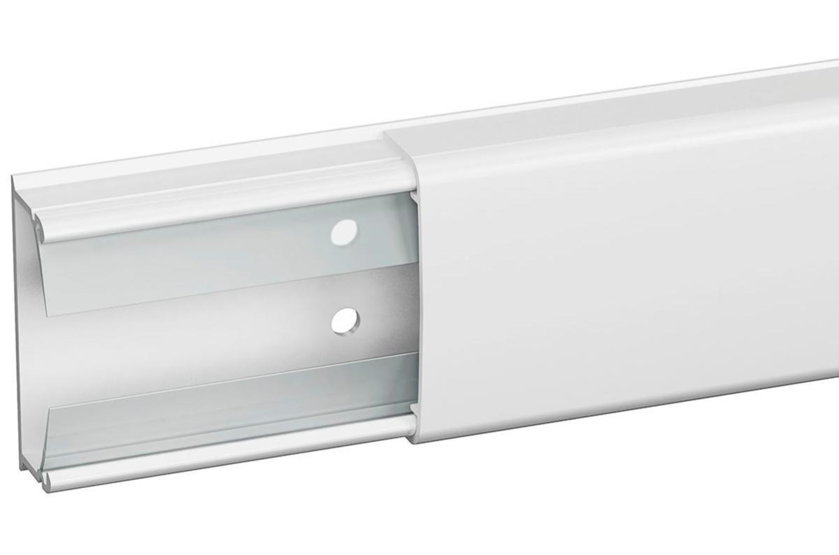 Minikanal Optiline med inbyggd kabelhållare. - MINIKANAL 18X45 PVC VIT KABELH ISM14530P