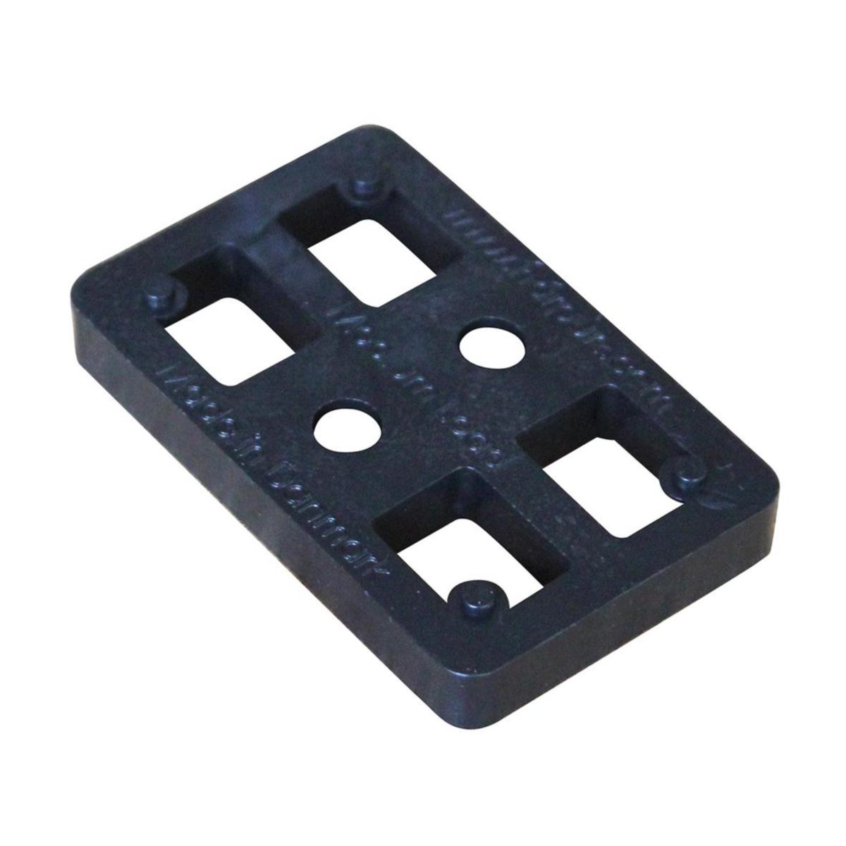 Pallbricka plast våffla 80x50 - PALLBRICKA PLAST VÅFFLA 10MM 80X50X10MM SVART FRP=500ST