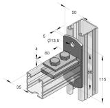 Montagevinkel för EF Stex 45, MEFA