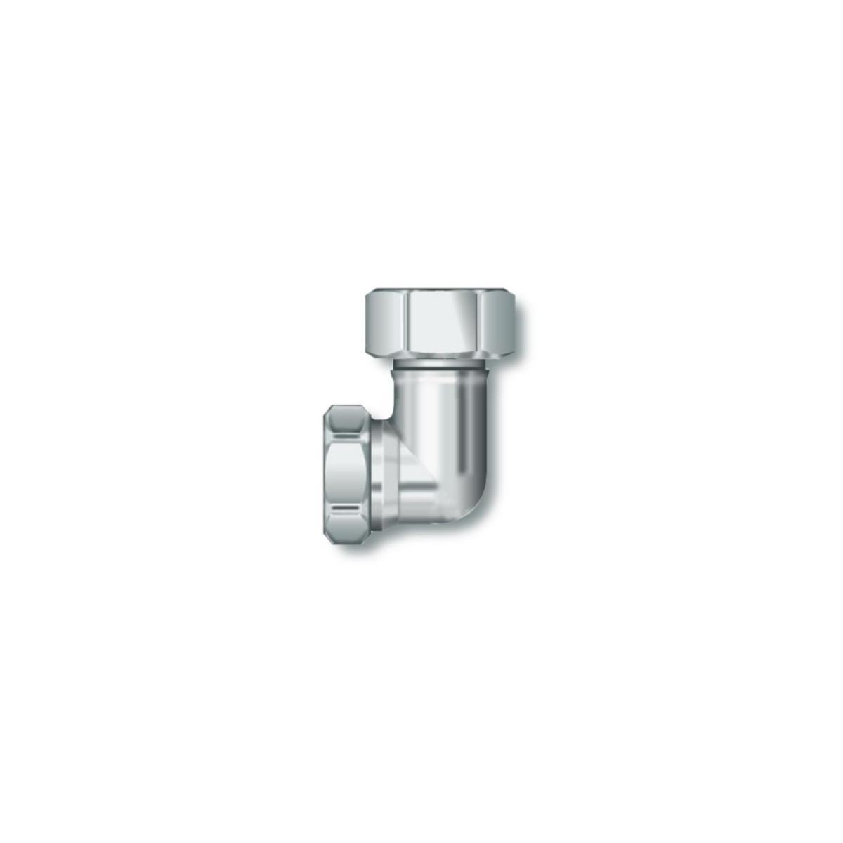Koppling i vinkel, för gängade rör för radiator Thermopanel - VINKELKOPPLING R 3/8 (K3/8) TP 5190156
