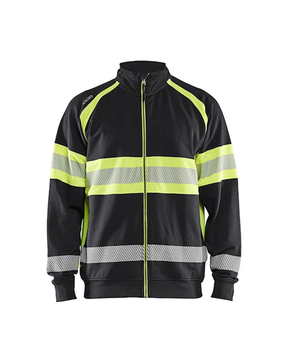 Tröja Blåkläder 3551-1158 - TRÖJA BLK 3551-1158 HELZIP VARSEL SVART/GUL STL XL