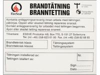 Brandtätningsetiketter