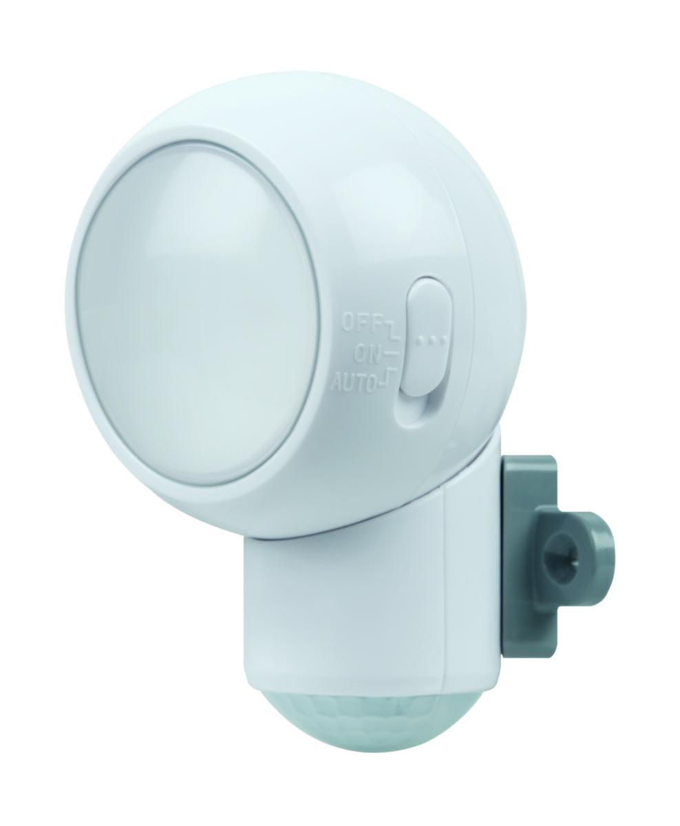 LED-belysning, Spylux, med rörelsesensor - LEDLAMPA OSRAM SPYLUX SENSOR 17LM 0.3W 3000K IP43 VIT