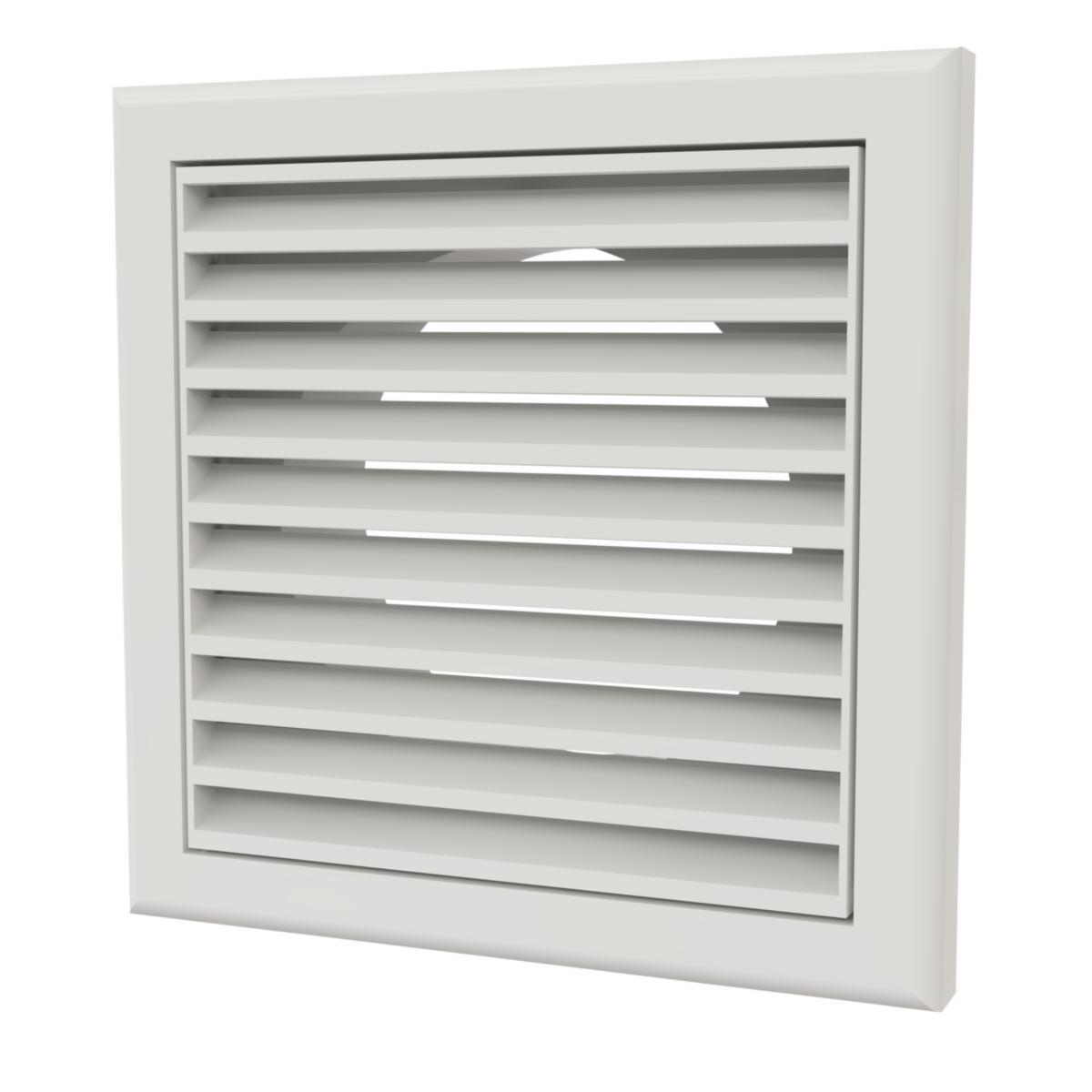 Ventilgaller PS, med stos, Flexit - VENTILGALLER PS100 VIT 152X152 M STOS 100MM 400023 FLEXIT
