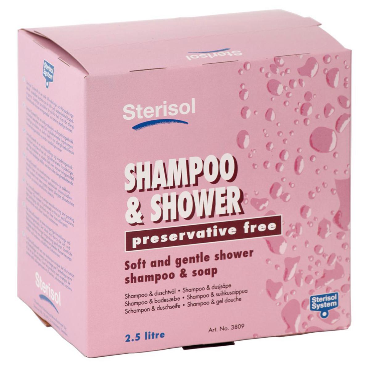 Duschtvål Schampo Shower Sterisol - DUSCHTVÅL SHAMPO&SHOWER 3809 STERISOL 2,5 LITER