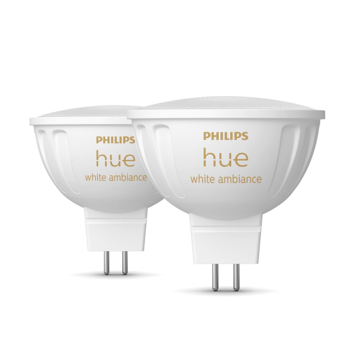 Ljuskälla MR16 HUE - "PHILIPS HUEWA MR16 2PACK" "5.1W 2200 - 6500K TW 400L"