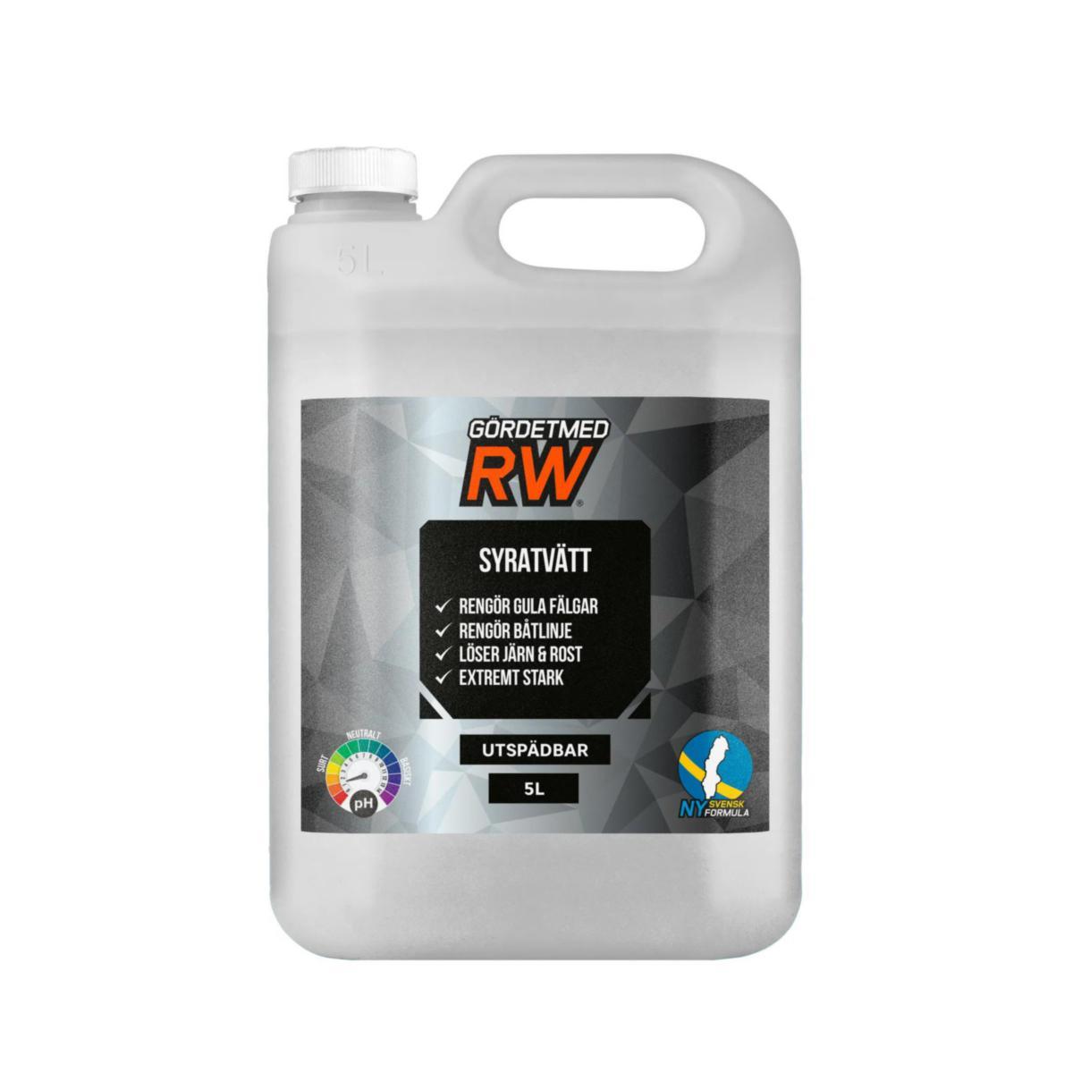 Syratvätt RW - SYRATVÄTT RW HÖGEFFEKTIV TILL ALUMINIUMFÄLGAR DUNK 5L