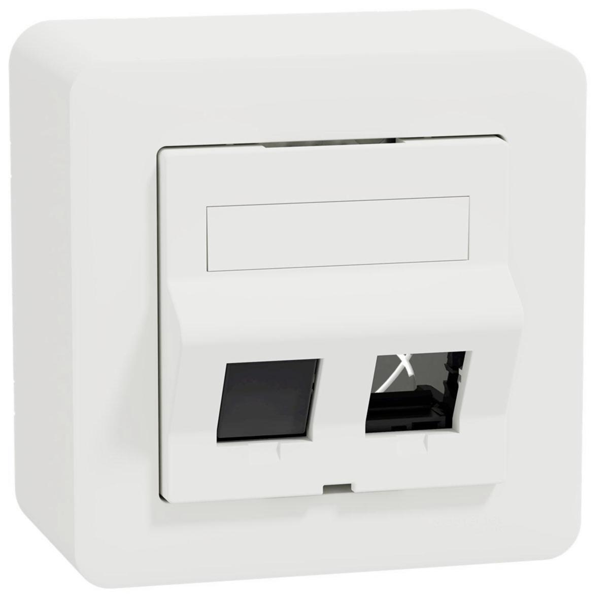 Datauttag Exxact utvändigt för S-One och Keystone jack/adaprar - MOD-UT UP EXXA ACT-KEY 2X VI V WDE002430