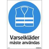 Påbudsskyltar "kläder"