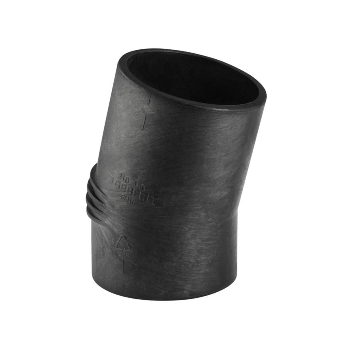Böj utan muff 15°, Silent –db 20 - 75X15 GR.   BÖJ SILENT GEBERIT 