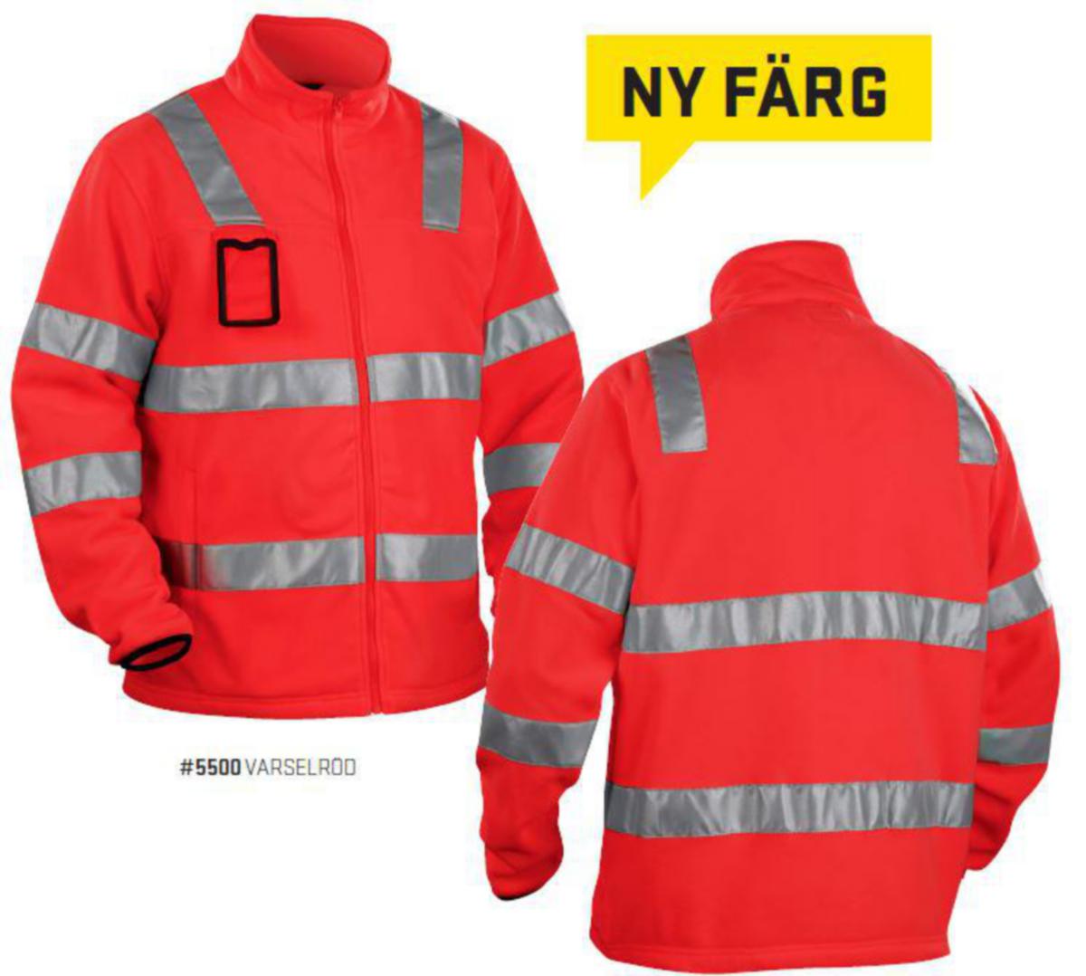 Fleecejacka Blåkläder 4833-2560 - FLEECEJACKA BLK 4833-2560 RÖD VARSEL KL 3 STL M