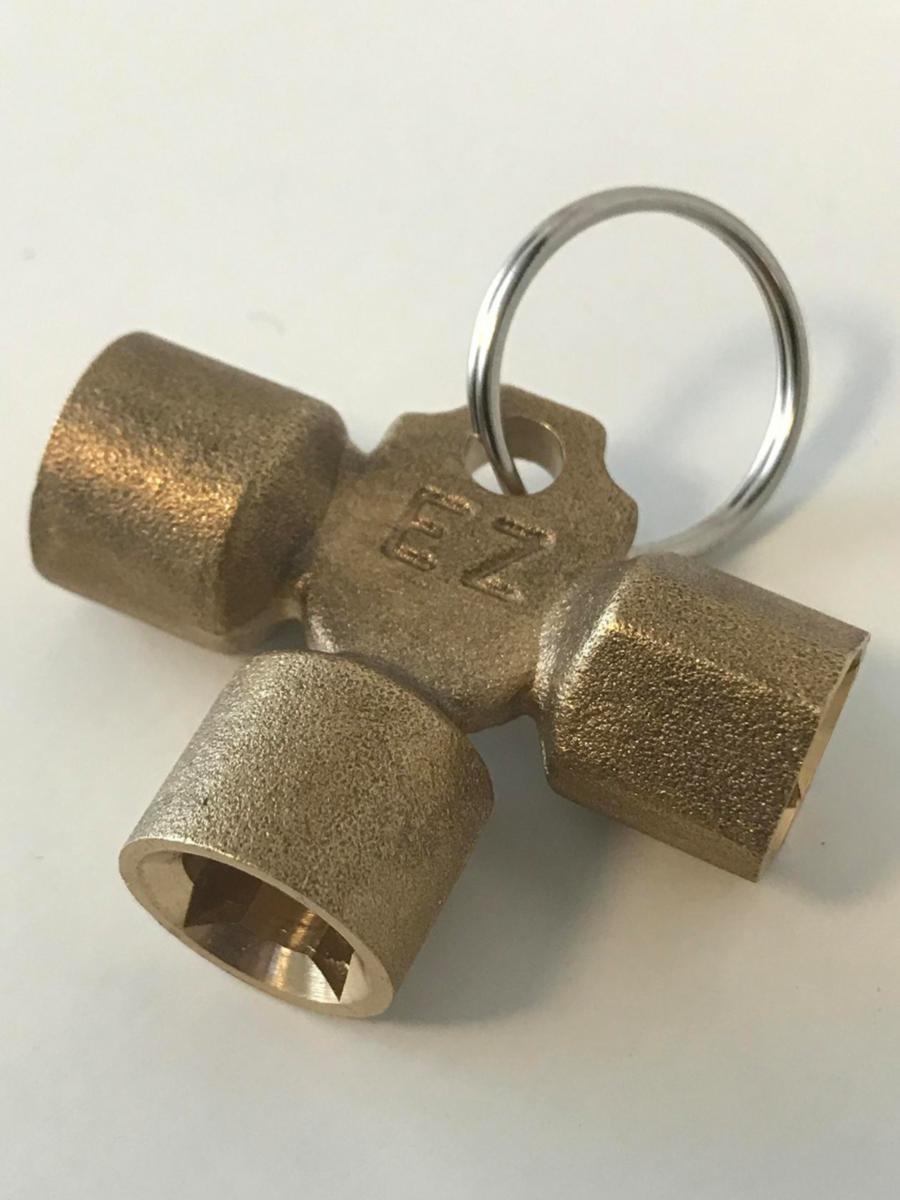 Nyckel Universal, Vattenutkast. Ezze - VATTENUTKASTARNYCKEL UNIVERSAL METALL. EZZE