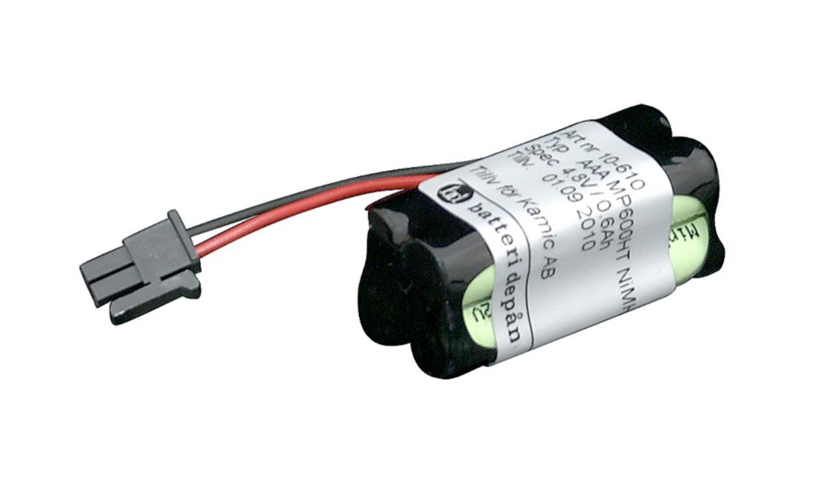 Reservbatteri till Nödbelysningsarmatur Easy LED med lysdioder, inbyggt aggregat och självtestfunktion, Kamic - BATTERI 4,8V 600 MAH 911 00
