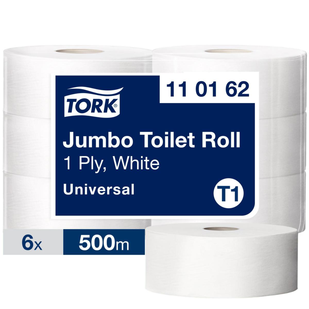 Toalettpapper Tork Jumbo T1 - TOALETTPAPPER TORK ADVANCED T1 JUMBO 500M/RL 6RL/FRP 110162