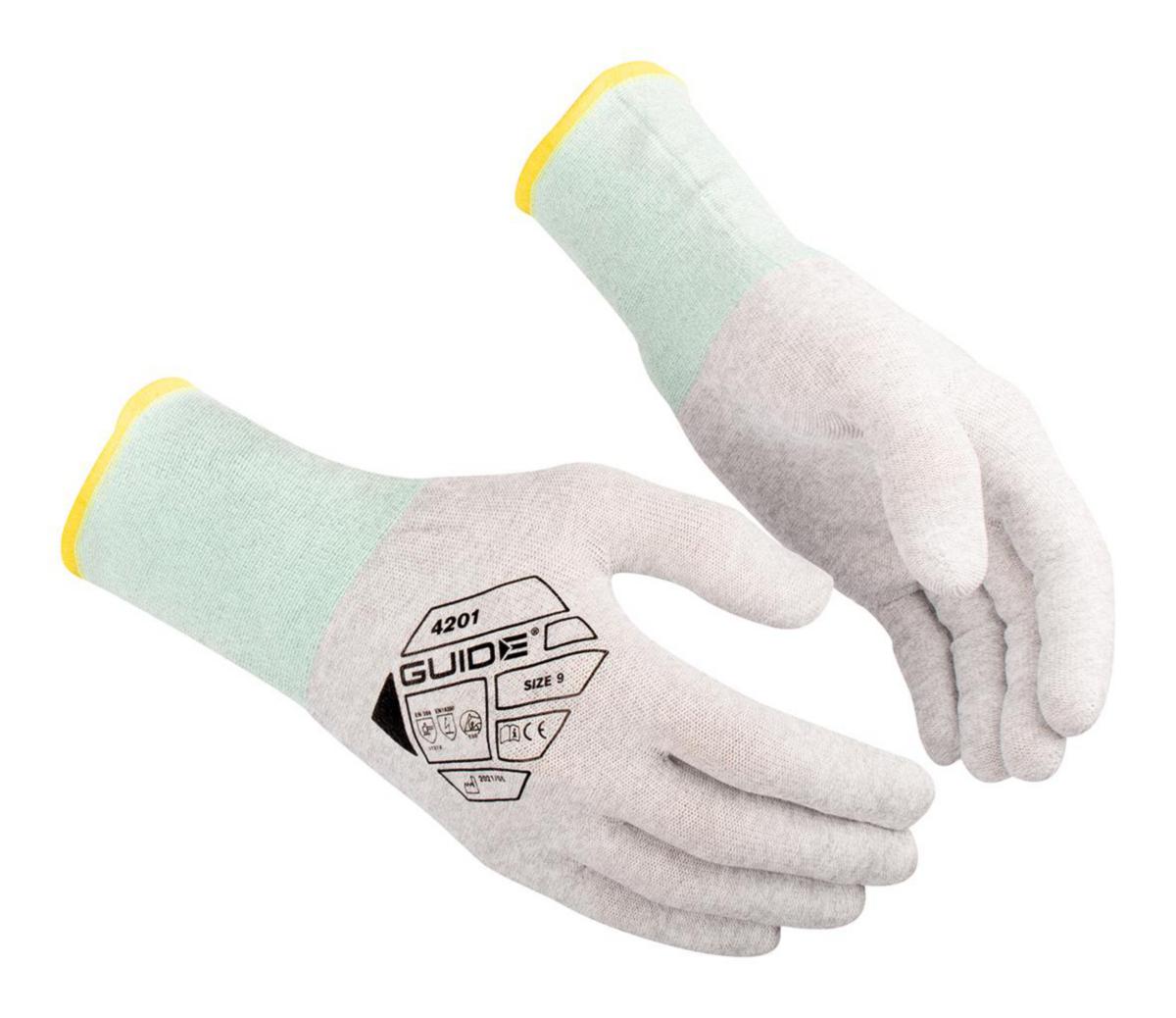 Textilvante Guide 4201 - HANDSKE GUIDE 4201 NYLON ESD ANTISTAT TOUCH STL 8