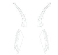 Kit yttergavel/innergavel vän/hög till 200-serien, Franke
