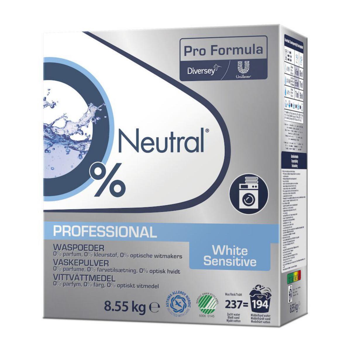 Tvättmedel Neutral Professional Detergent White - TVÄTTMEDEL PROFESSIONAL NEUTRAL WHITE 8.55KG