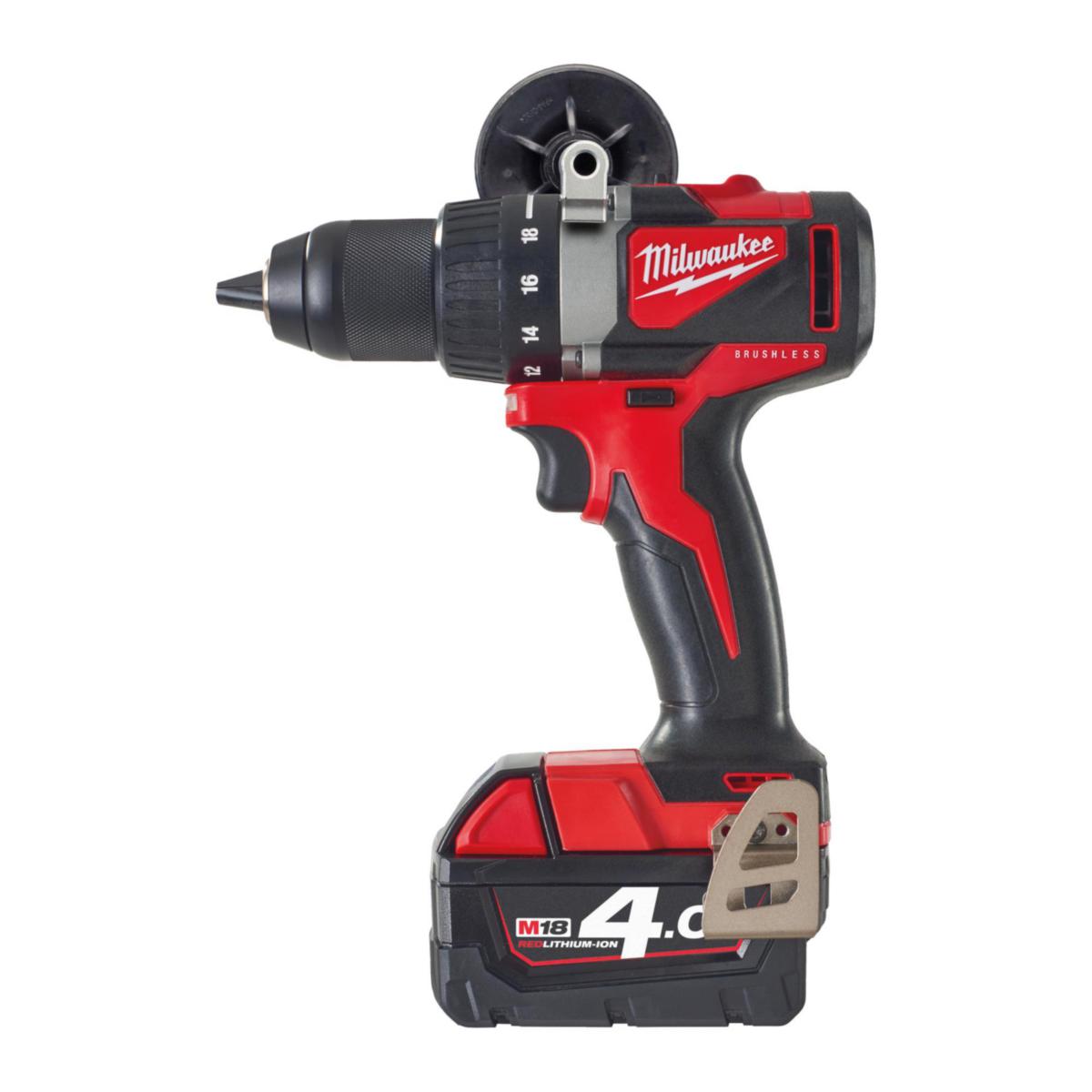 Borrskruvdragare Milwaukee M18 BLDD2-402X - BORRSKRUVDRAGARE MILWAUKEE M18 BLDD2 2X4AH 82NM 180 MM 2.0KG