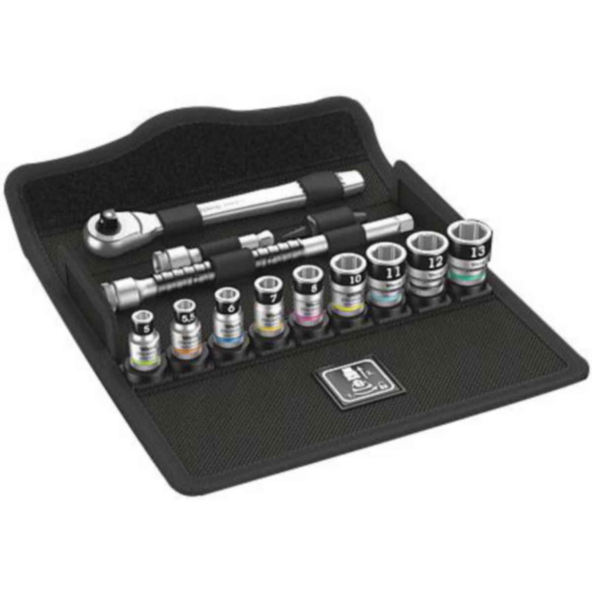 Hylsnyckelsats Wera 8100 SA 12 HF Zyklop - HYLSNYCKELSATS WERA 8100 SA 12 HF ZYKLOP 1/4" 13DEL