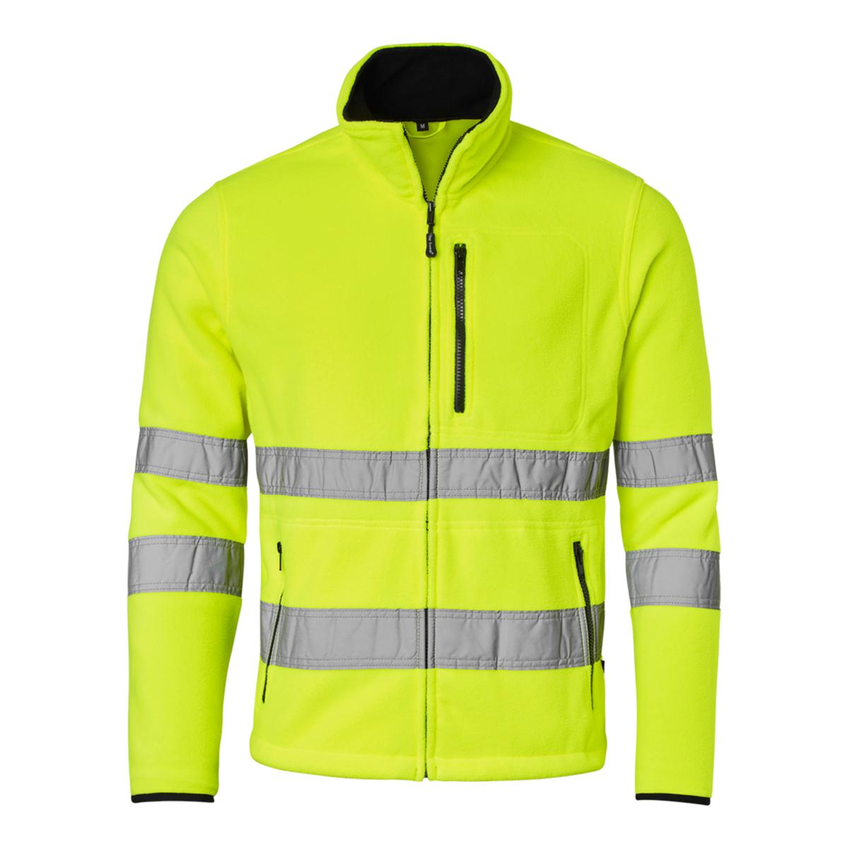 Fleecejacka Top Swede 4642 Varsel - FLEECEJACKA TOPSWEDE 4642 VARSEL GUL KL.3 XL