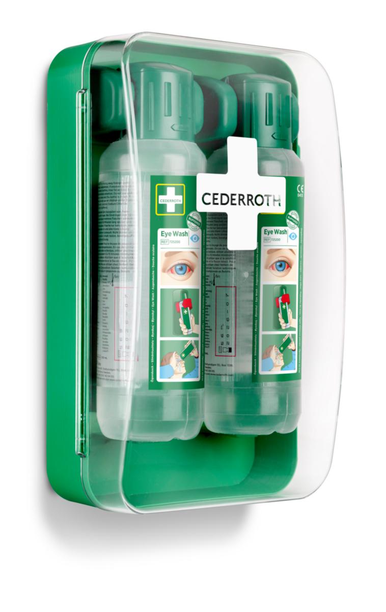 Ögonduschskåp Cederroth 51011040 - ÖGONDUSCHSKÅP CEDERROTH 51011040 MED 2X500ML ÖGONDUSCH