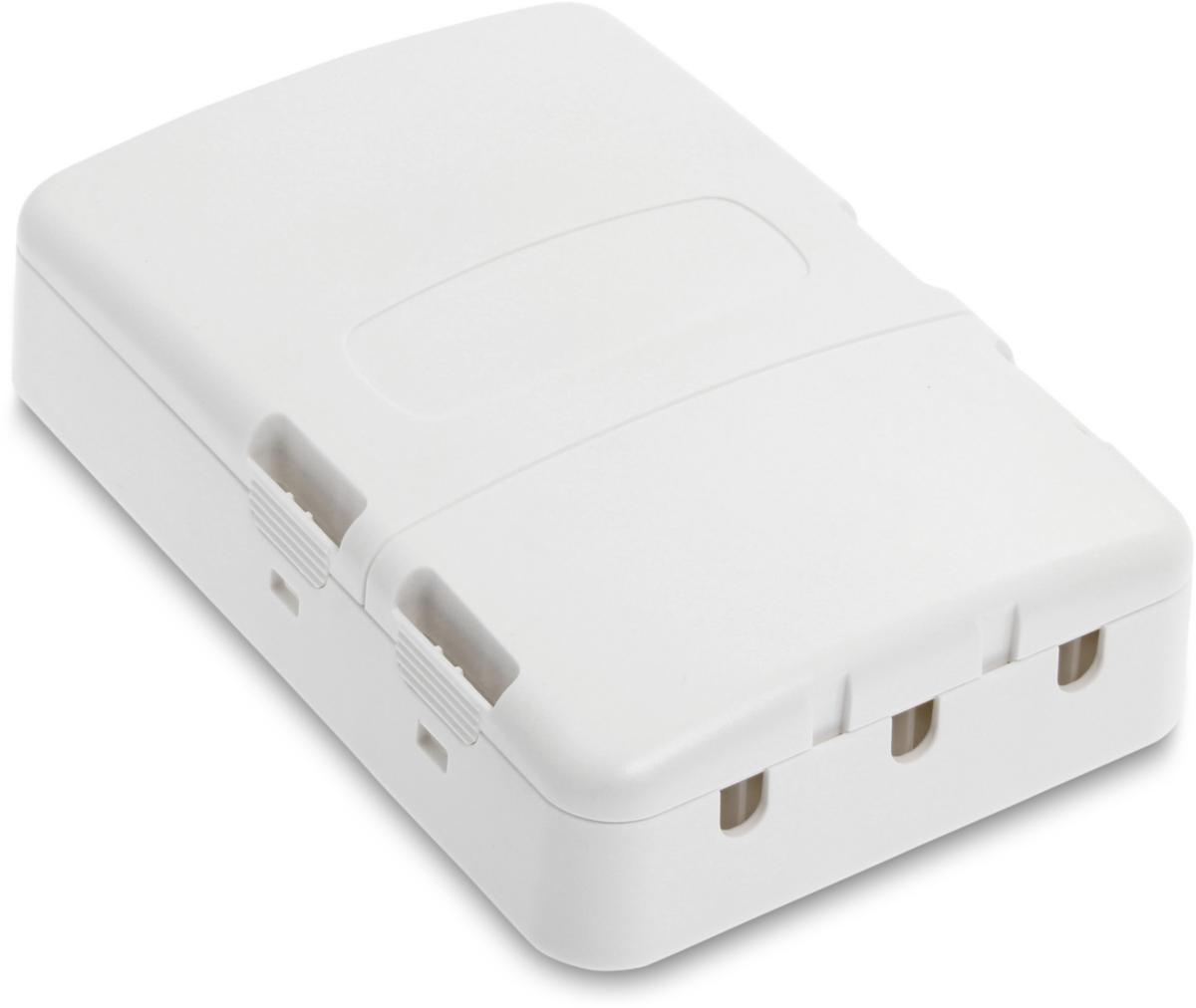 Bredbandsuttag Keystone adapter för fiber, Eurolan - BREDBANDSUTTAG FÖR 3XRJ45 VIT 12B-13-33WT