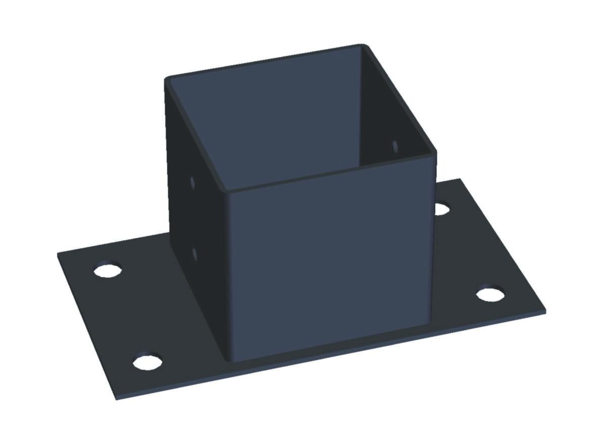 Stolpsko - STOLPSKO SVART 96X96X150 MM JABO