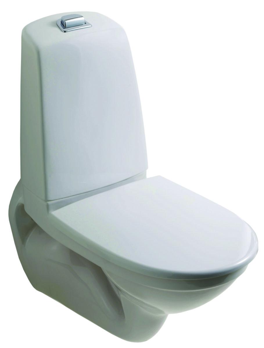 WC-stol Nautic 1522 Hygienic Flush, Gustavsberg - GBG NAUTIC WC 1522 HF VÄGG 4L,S-C QR HÅRDSITS,C+, M.CIST.