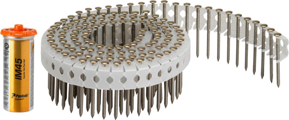 Maskinspik Paslode IM45GN Rostfri A2 - TUNNPLÅTSPIK GN 2,8X25 A2 1000/FRP + 1 BC, IM45GN