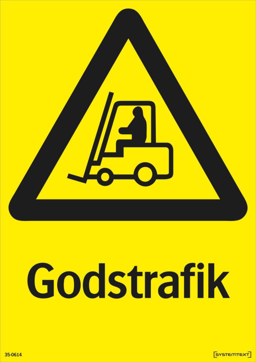 Varningsskyltar "övrigt" - SKYLT "GODSTRAFIK" 35-0614 210X297MM