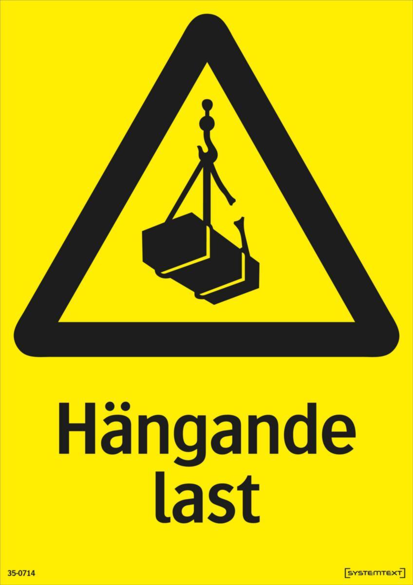 Varningsskyltar "övrigt" - SKYLT "HÄNGANDE LAST" 35-0714 210X297MM