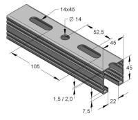 Skena EF Stex 45/45/1,5mm, MEFA