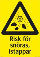 Varningsskyltar "Snöras"