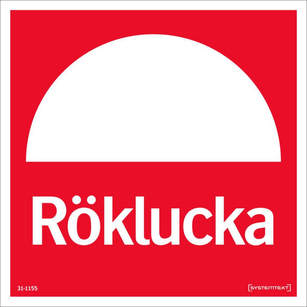 Brandskyltar AFS - SKYLT RÖKLUCKA 31-1155 150X150MM