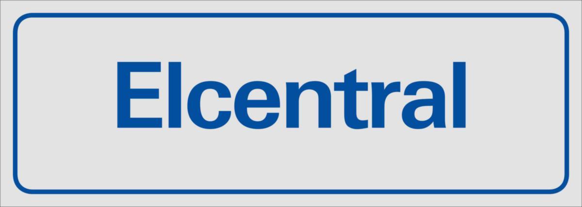 Symbolskyltar "text" - SKYLT EL-CENTRAL 38-9850 225X80MM