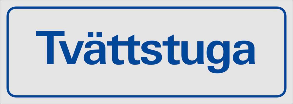Symbolskyltar "text" - SKYLT TVÄTTSTUGA 38-5350 225X80MM