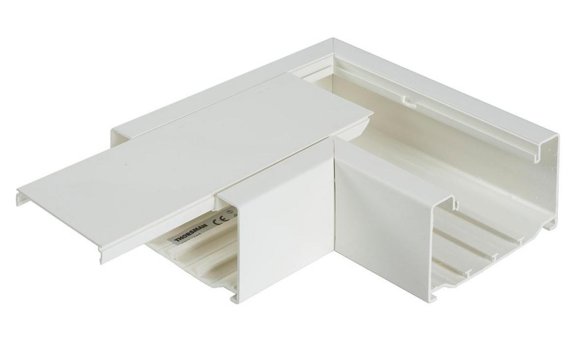 L-stycke inkl front för Installationskanal TEK-123 - FLATVINKEL LS 123 PV 