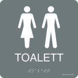 Taktila skyltar för Toalett, dusch , WC/RWC