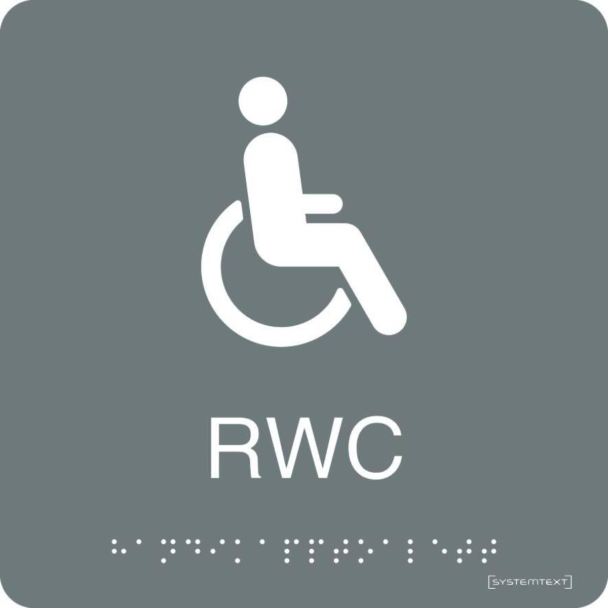 Taktilskyltar - SKYLT TAKTIL RWC 23-5611 150X150MM GRÅ